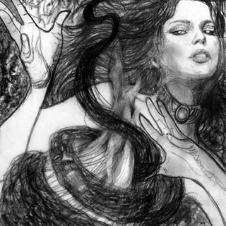 Illustration for article titled My Art Nouveau Vision of George R.R. Martin's Fiery Sorceress, Melisandre